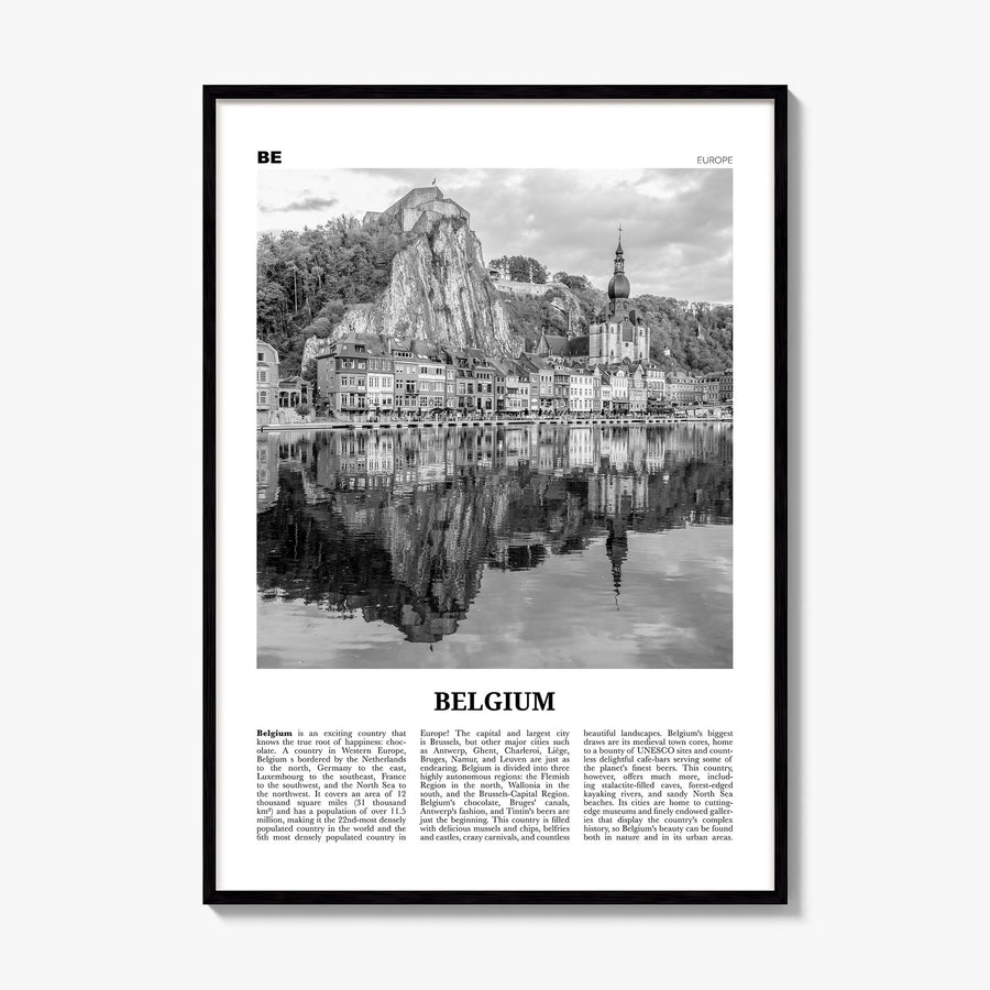 Belgium Newspaper No 1 Poster, framed poster mockup