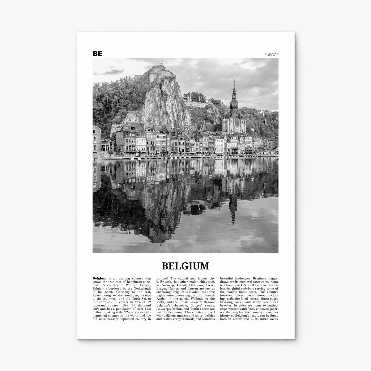 Belgium Newspaper No 1 Poster, print only (unframed)