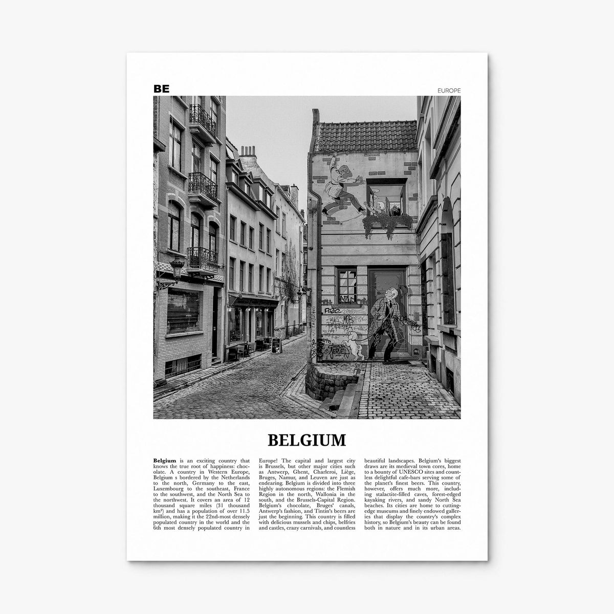 Belgium Newspaper No 2 Poster, print only (unframed)