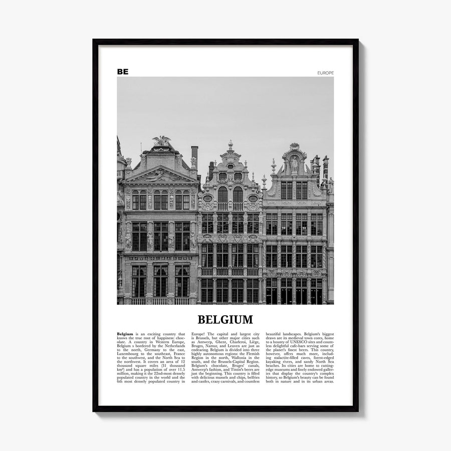 Belgium Newspaper No 3 Poster, framed poster mockup