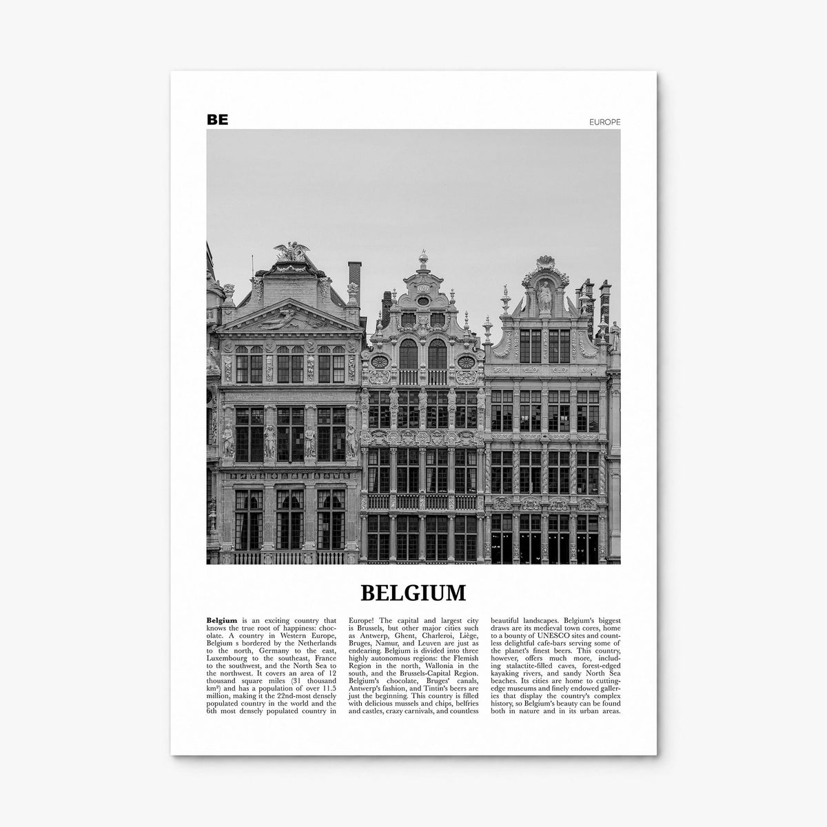 Belgium Newspaper No 3 Poster, print only (unframed)