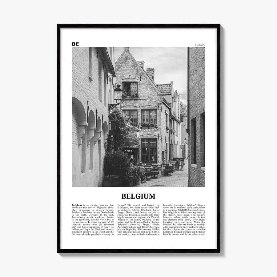 Belgium Newspaper No 4 Poster, framed poster mockup