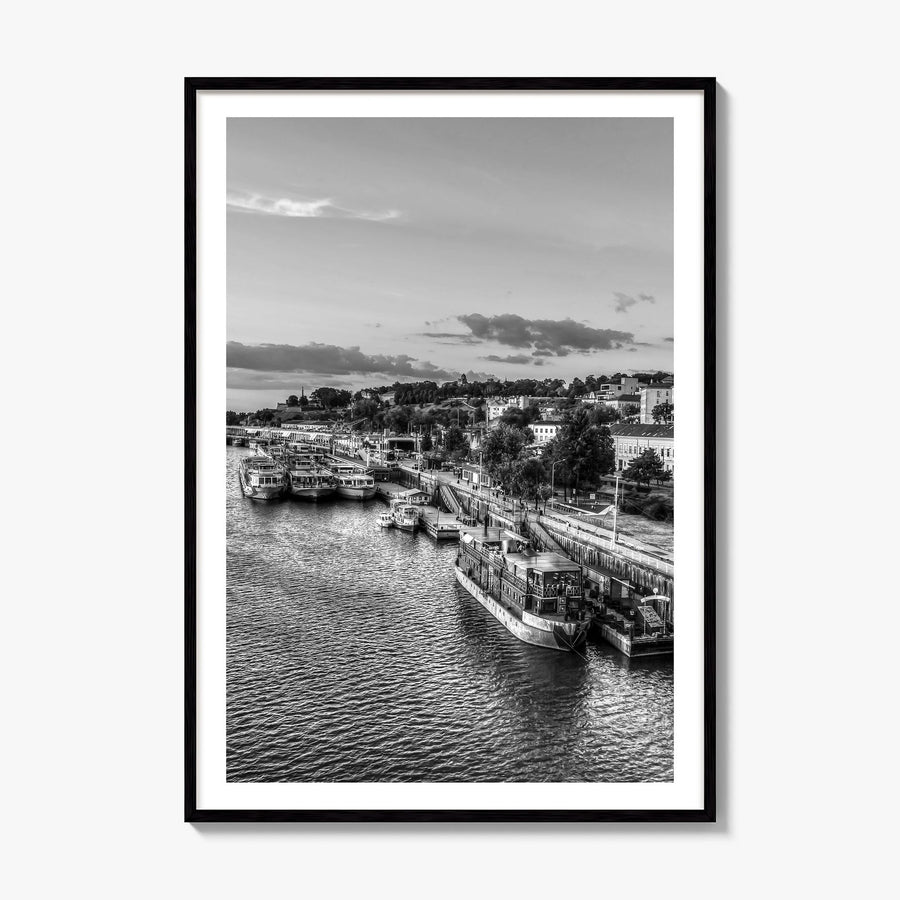 Belgrade Photo Poster, framed poster mockup, white border