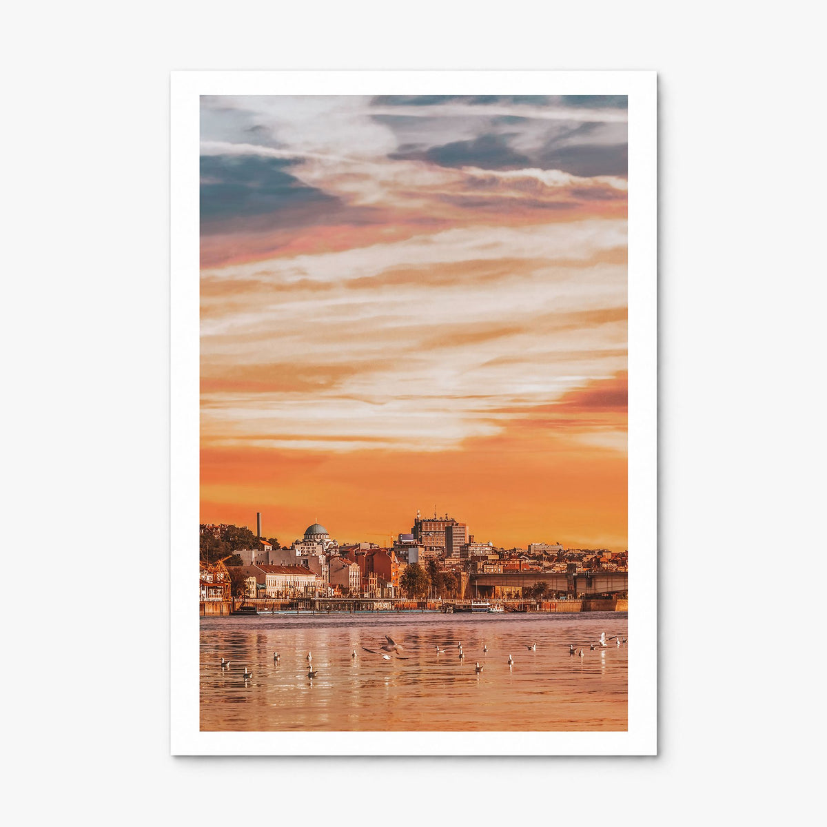 Belgrade Photo Poster, print only (unframed), white border