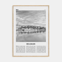 Belgrade Poster Natural Wood / 8x12 in Nbourhood Travel B&W Poster