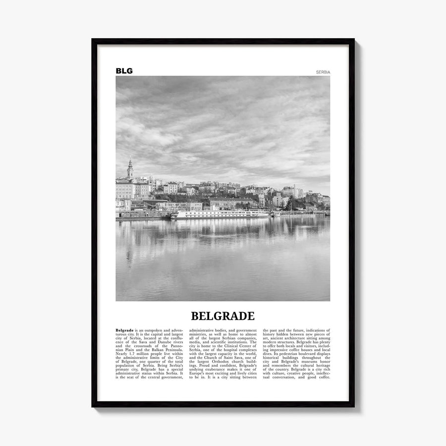 Belgrade Newspaper Poster, framed poster mockup
