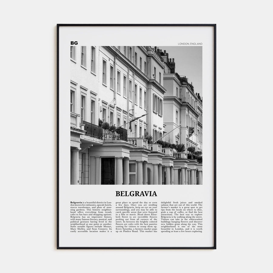 Belgravia Poster None / 8x12 in Nbourhood Travel B&W Poster