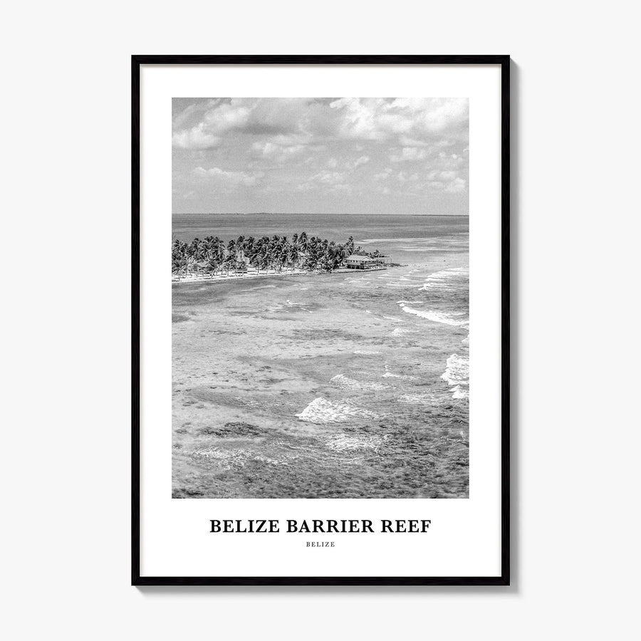 Belize Barrier Reef Classic Poster, framed poster mockup