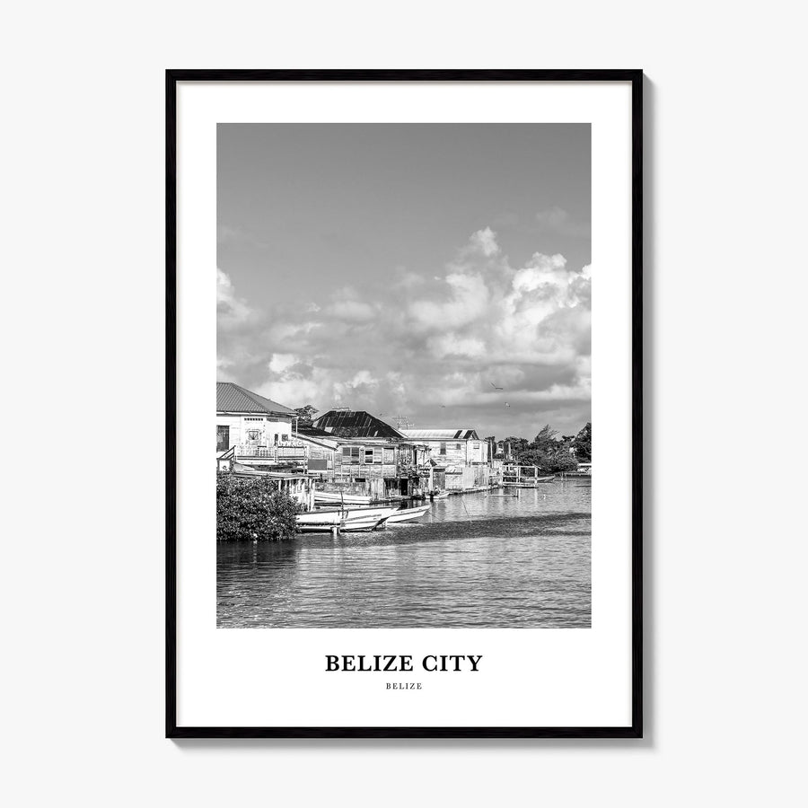 Belize City Classic Poster, framed poster mockup