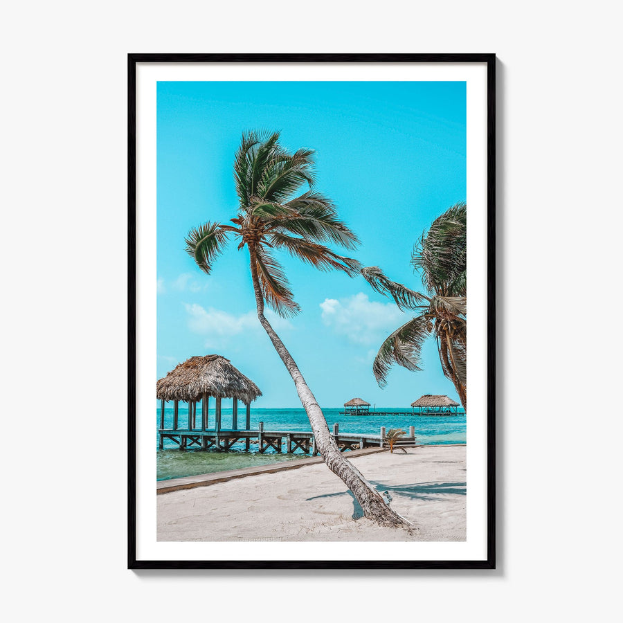 Belize Photo Poster, framed poster mockup, white border