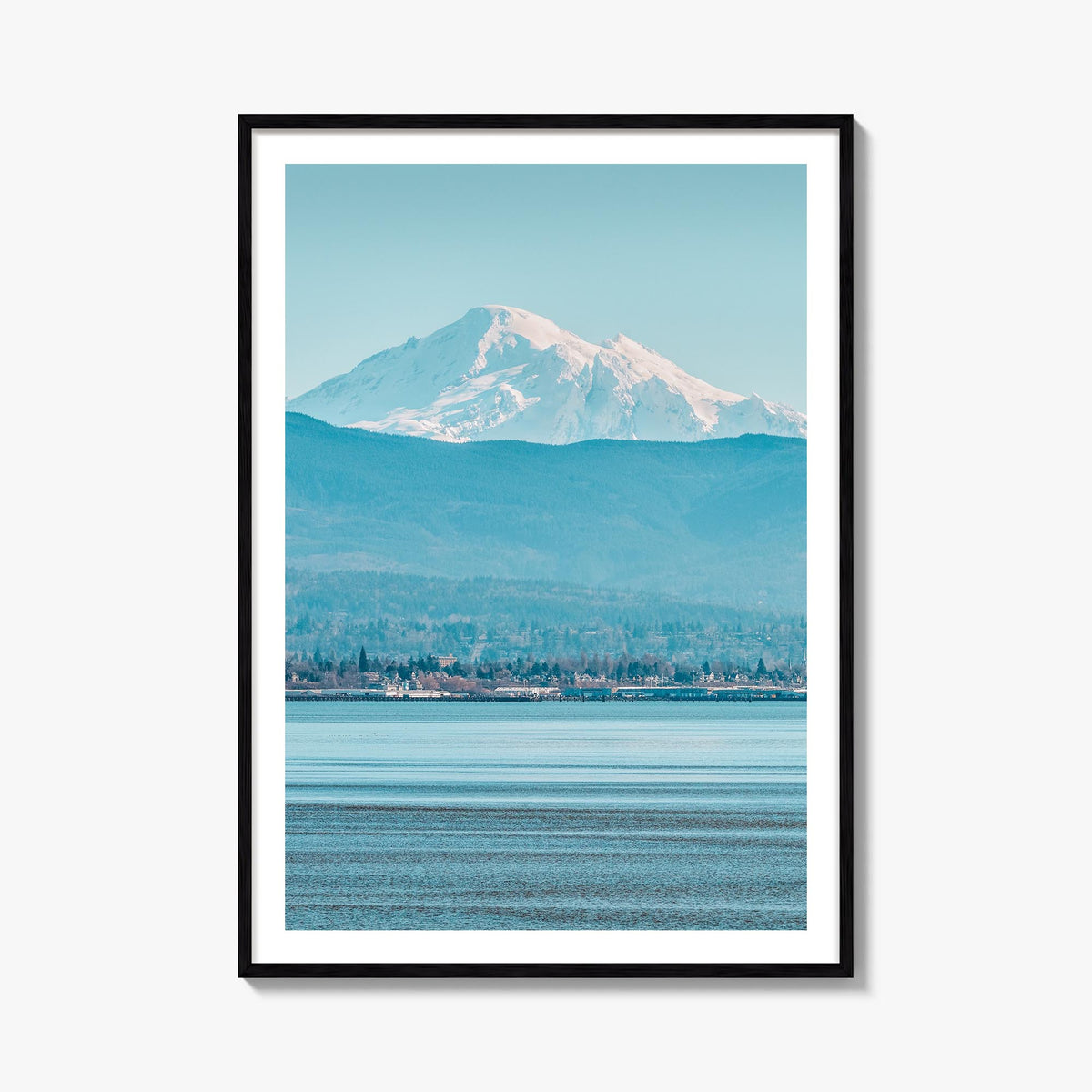 Bellingham colorful photo poster of Washington, USA – vertical wall art, unframed print shown in interior mockup