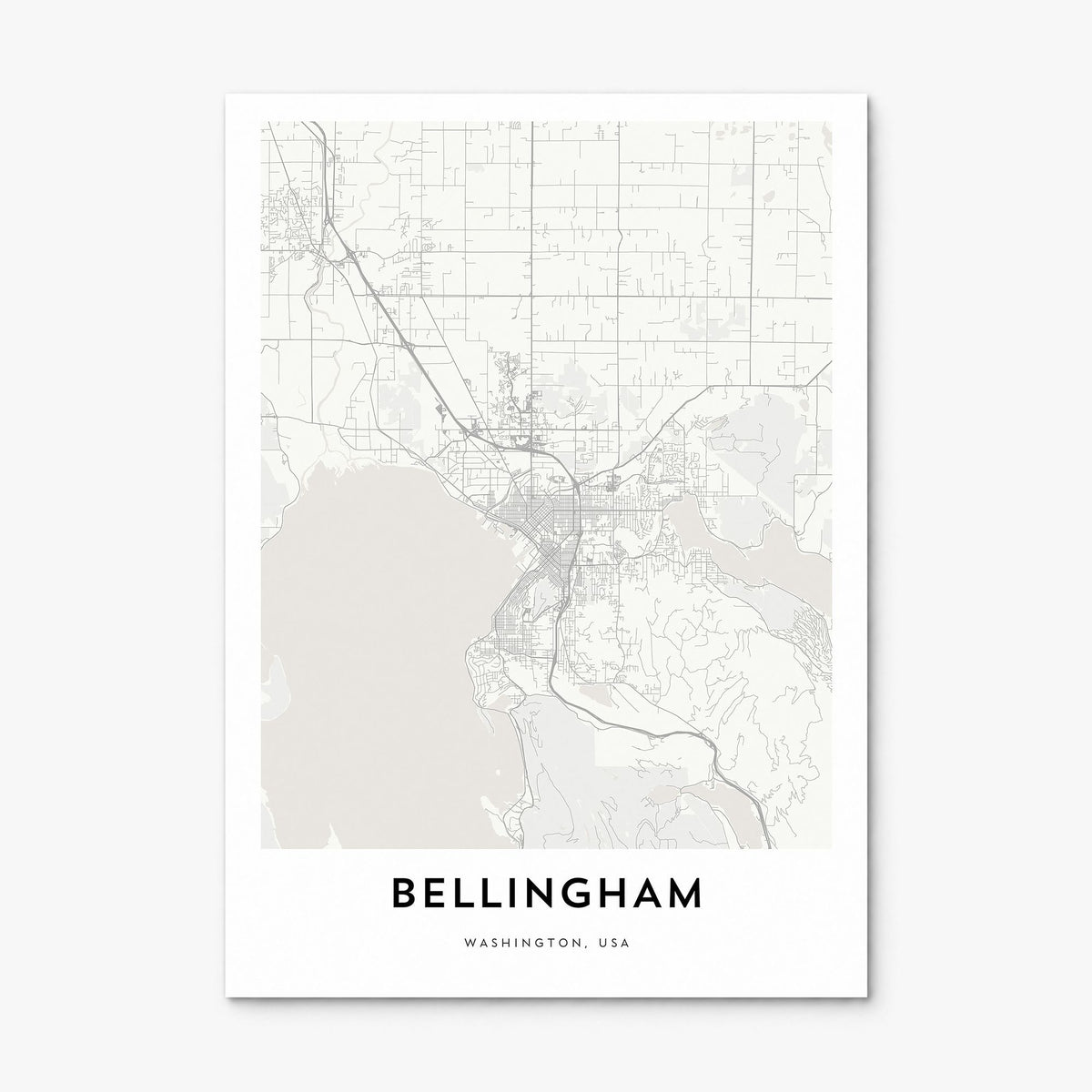 Bellingham Map Poster, print only (unframed)