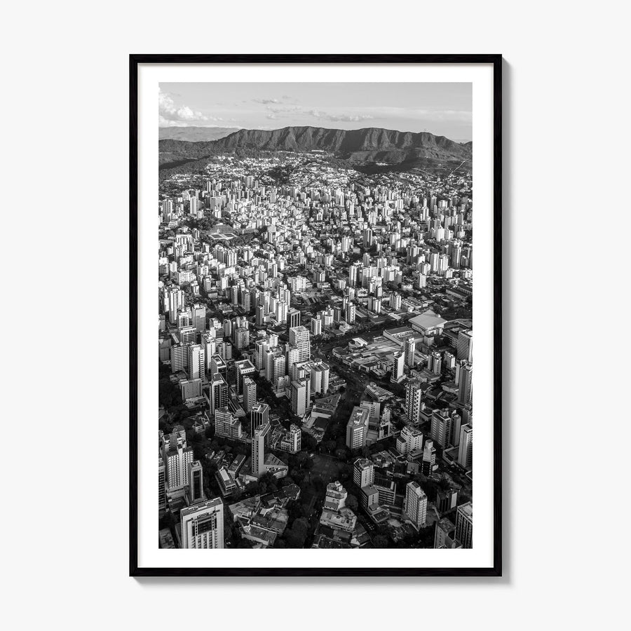 Belo Horizonte Photo Poster, framed poster mockup, white border