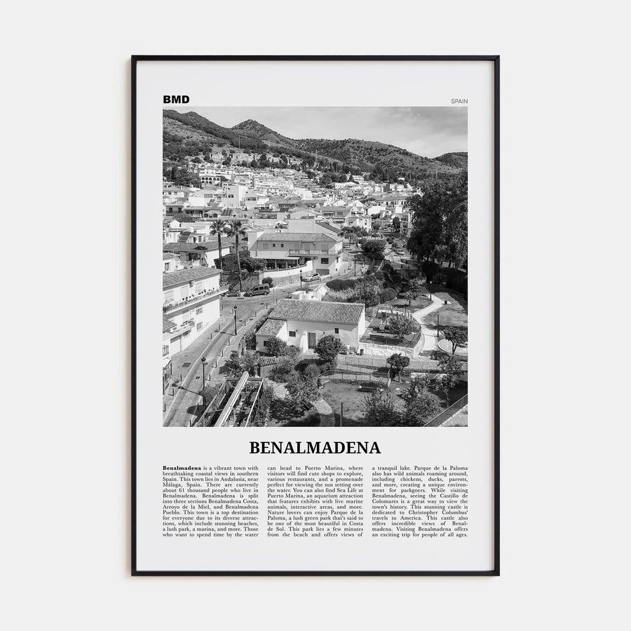 Benalmádena Poster None / 8x12 in Nbourhood Travel B&W Poster