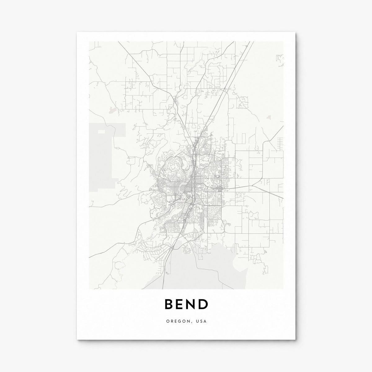 Bend Map Poster, print only (unframed)