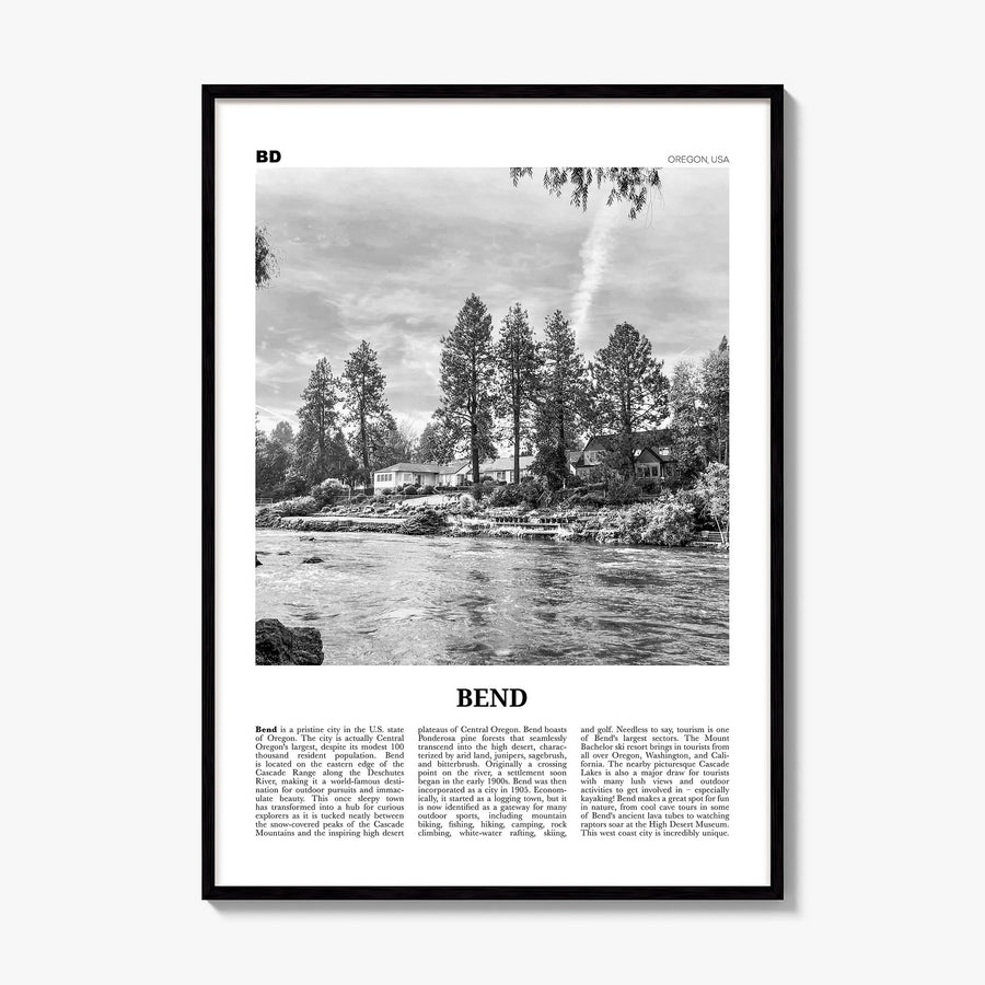 Bend Newspaper Poster, framed poster mockup