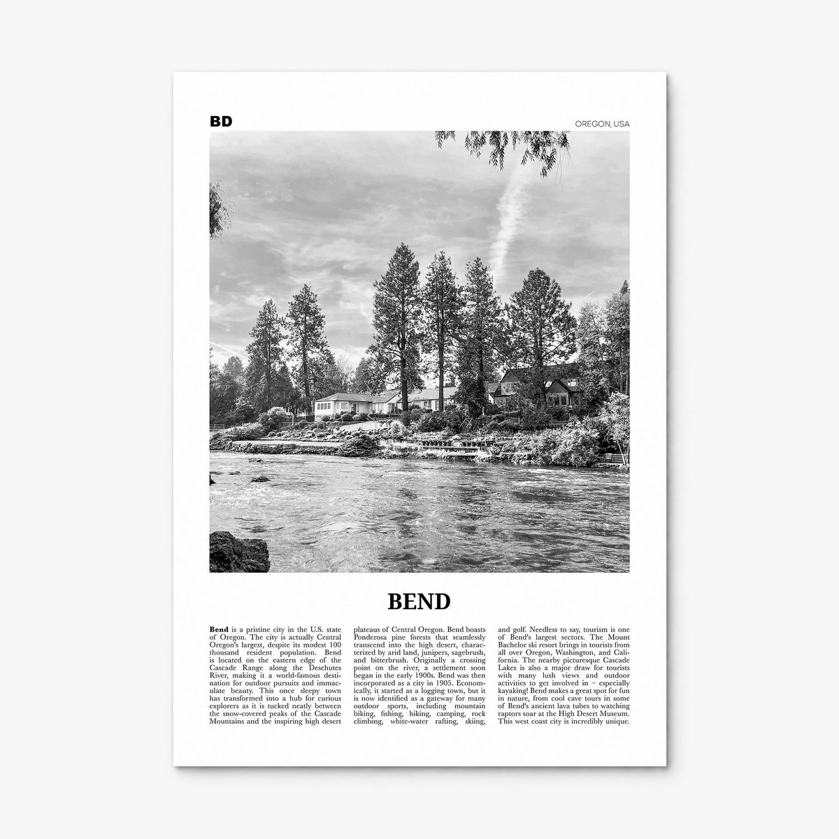 Bend Newspaper Poster, print only (unframed)