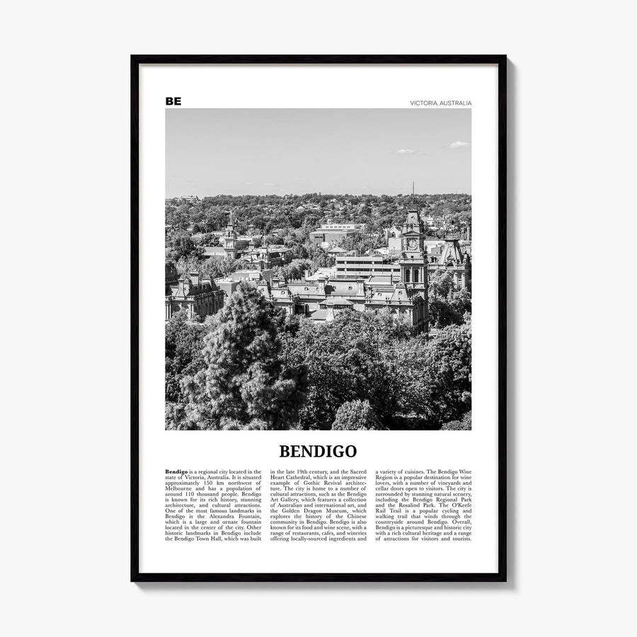 Bendigo Newspaper Poster, framed poster mockup