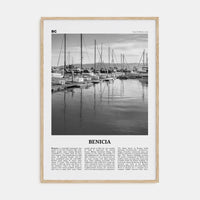 Benicia Poster Natural Wood / 8x12 in Nbourhood Travel B&W Poster