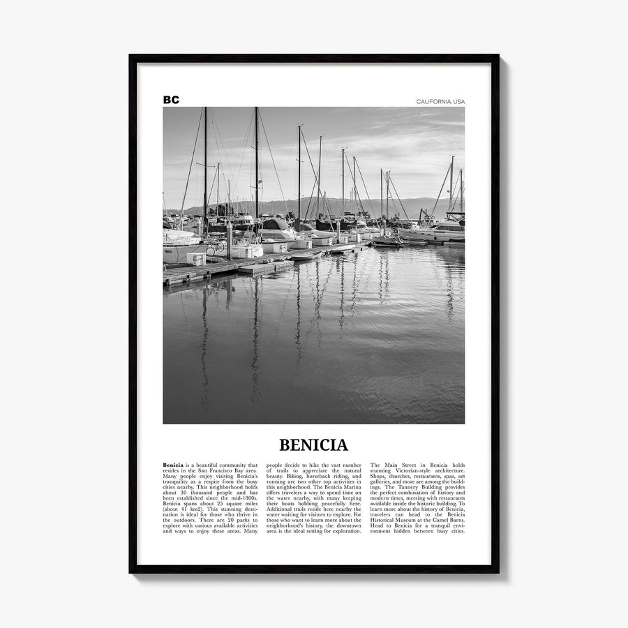 Benicia Newspaper Poster, framed poster mockup