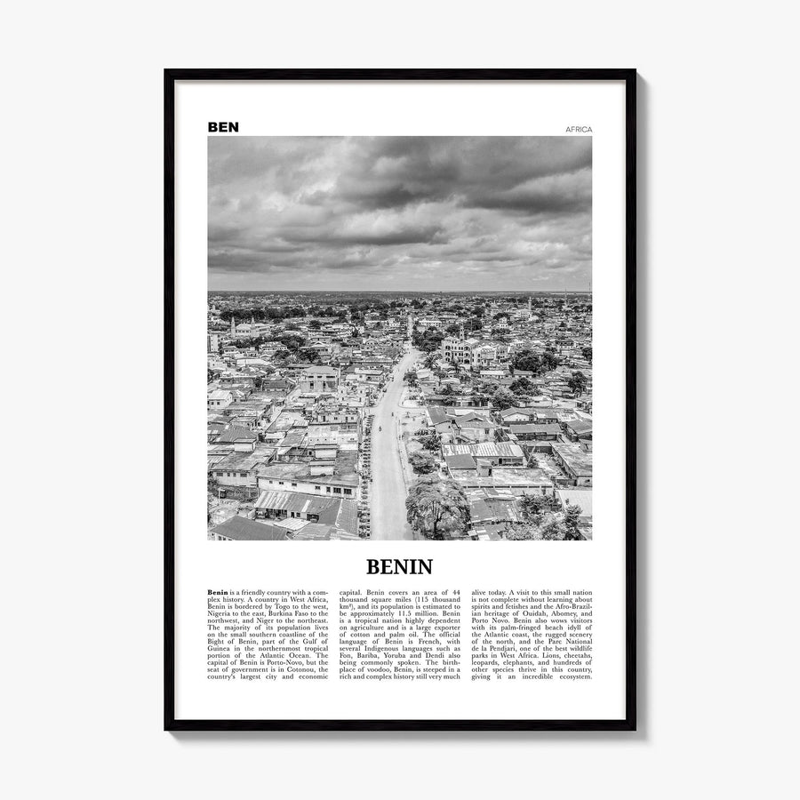 Benin Newspaper Poster, framed poster mockup