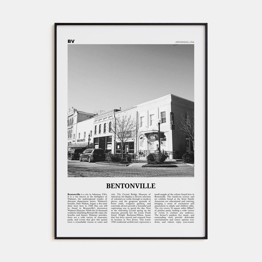 Bentonville Poster None / 8x12 in Nbourhood Travel B&W Poster