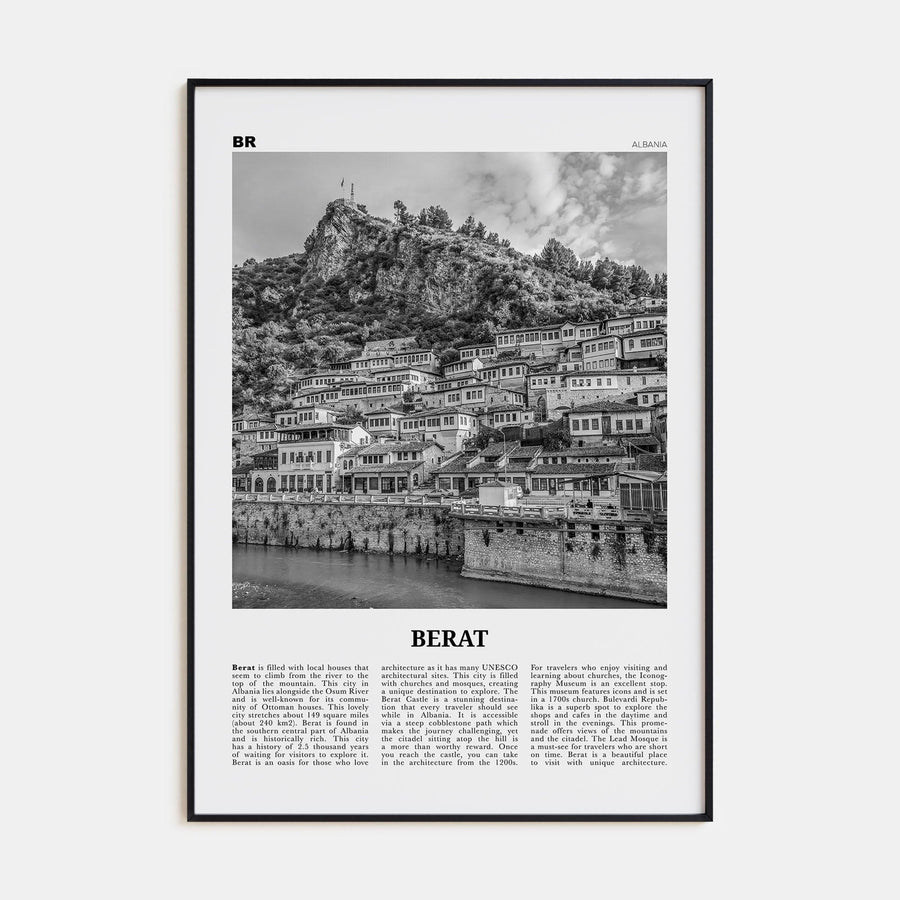 Berat Poster None / 8x12 in Nbourhood Travel B&W Poster