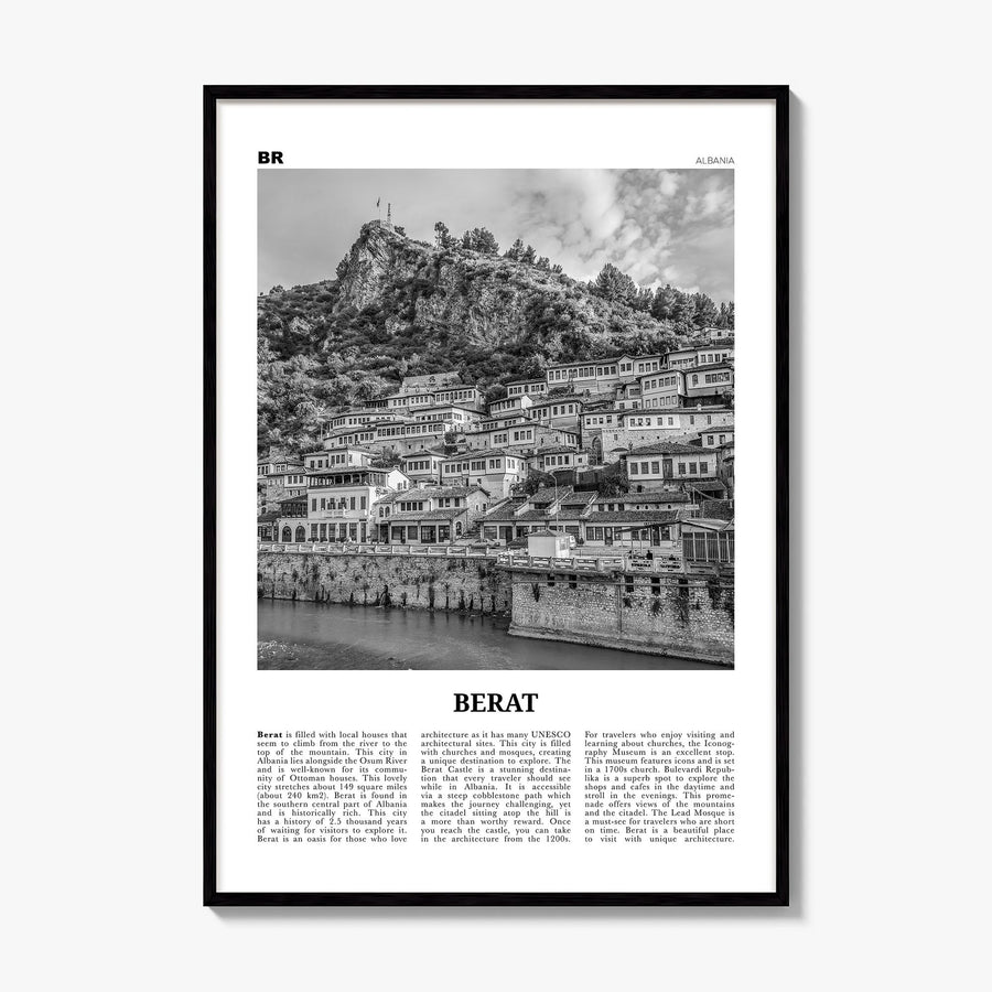 Berat Newspaper Poster, framed poster mockup