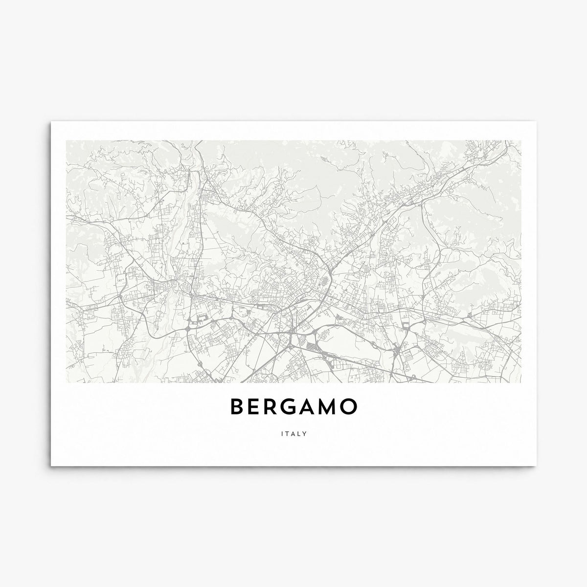 Bergamo Map Poster, print only (unframed)