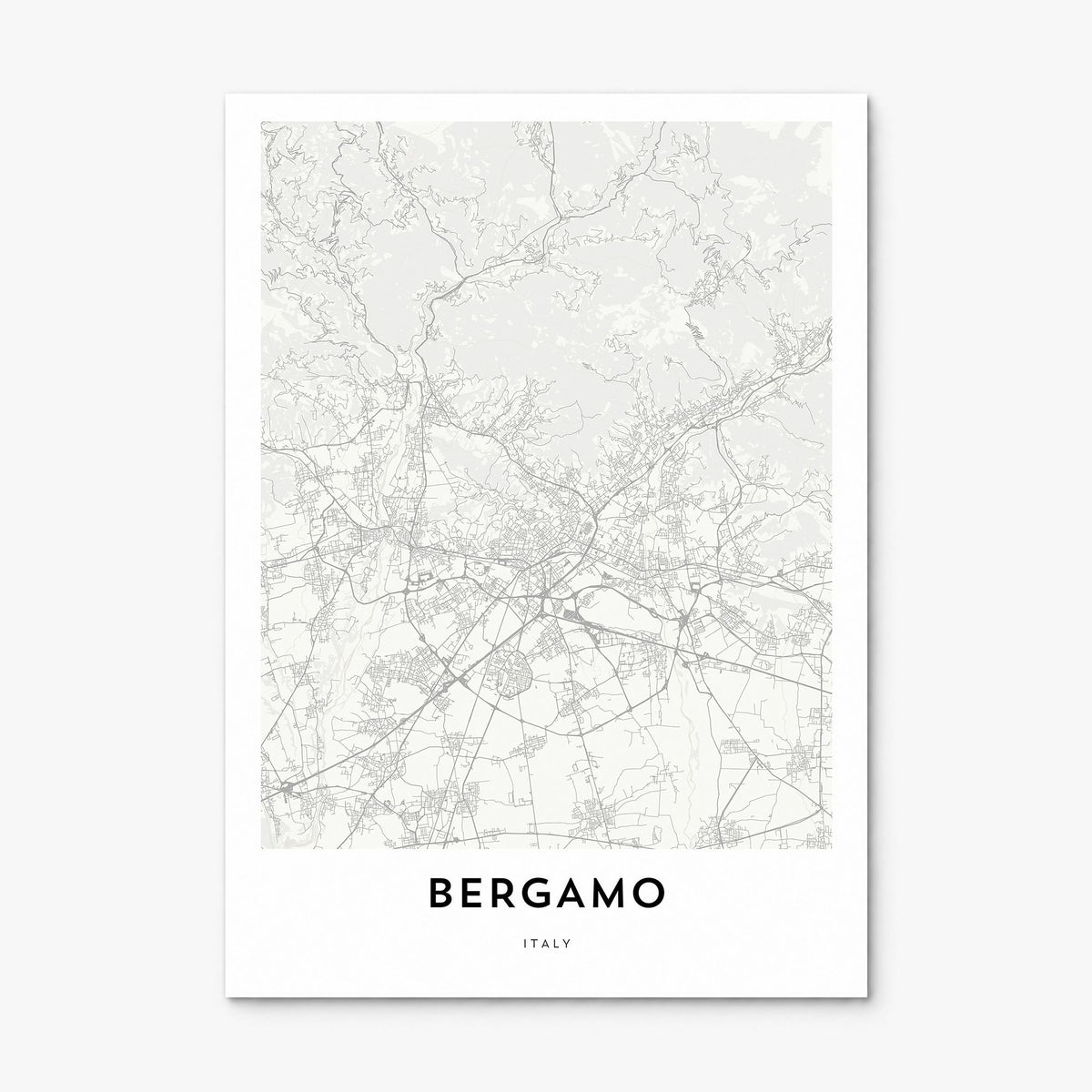 Bergamo Map Poster, print only (unframed)