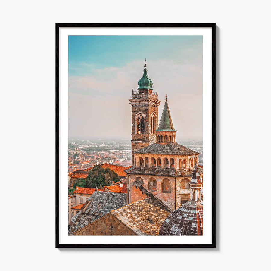 Bergamo Photo Poster, framed poster mockup, white border