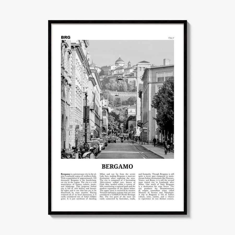 Bergamo Newspaper Poster, framed poster mockup