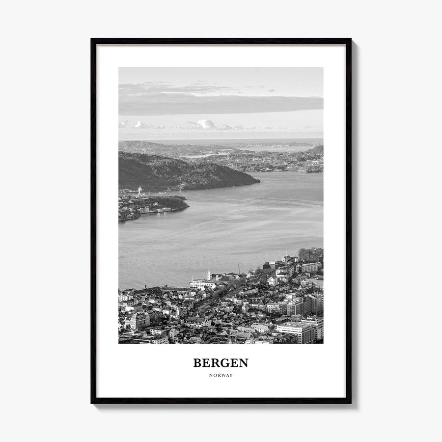 Bergen Classic Poster, framed poster mockup