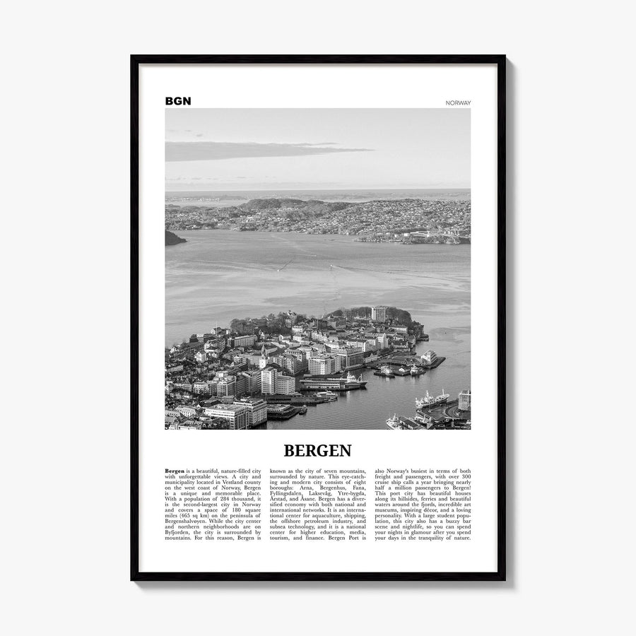 Bergen Newspaper Poster, framed poster mockup
