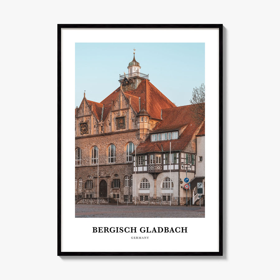 Bergisch Gladbach Classic Poster, framed poster mockup