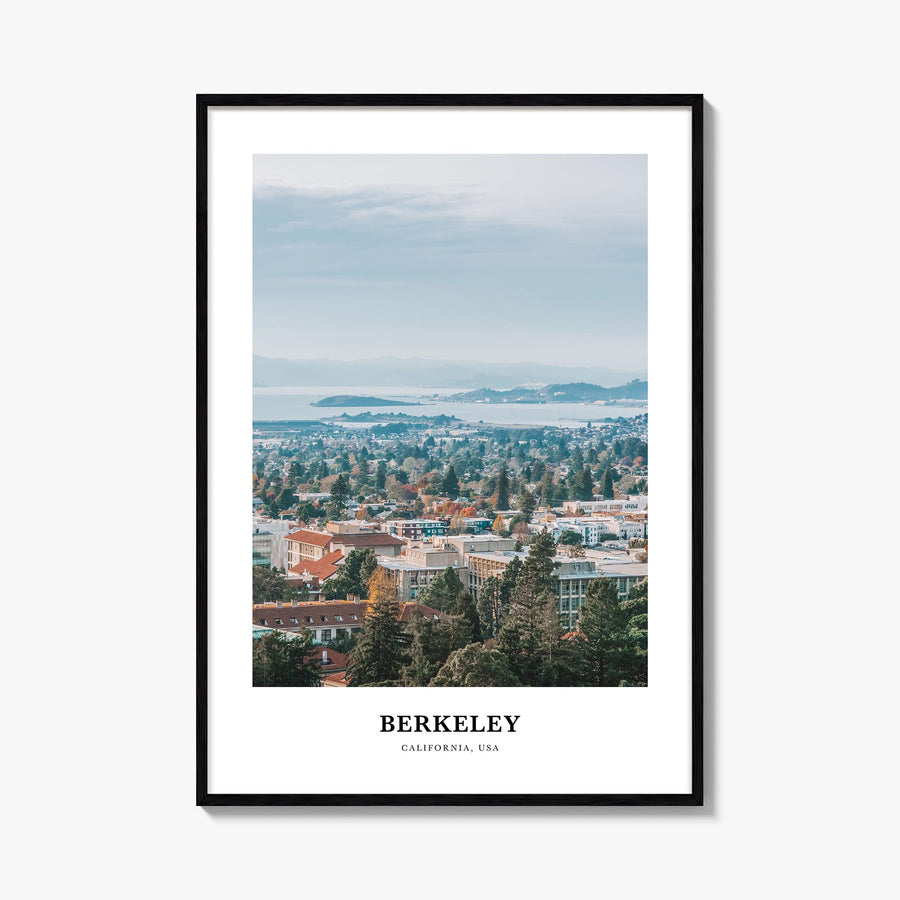 Berkeley colorful classic poster of California, USA – vertical wall art, unframed print shown in interior mockup
