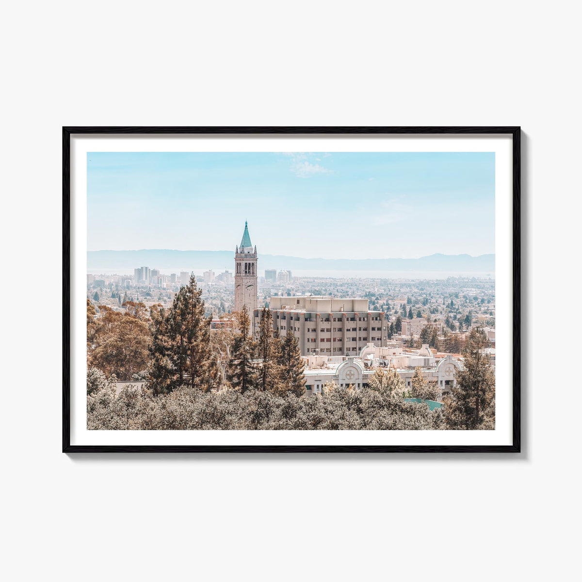 Berkeley colorful photo poster of California, USA – horizontal wall art, unframed print shown in interior mockup