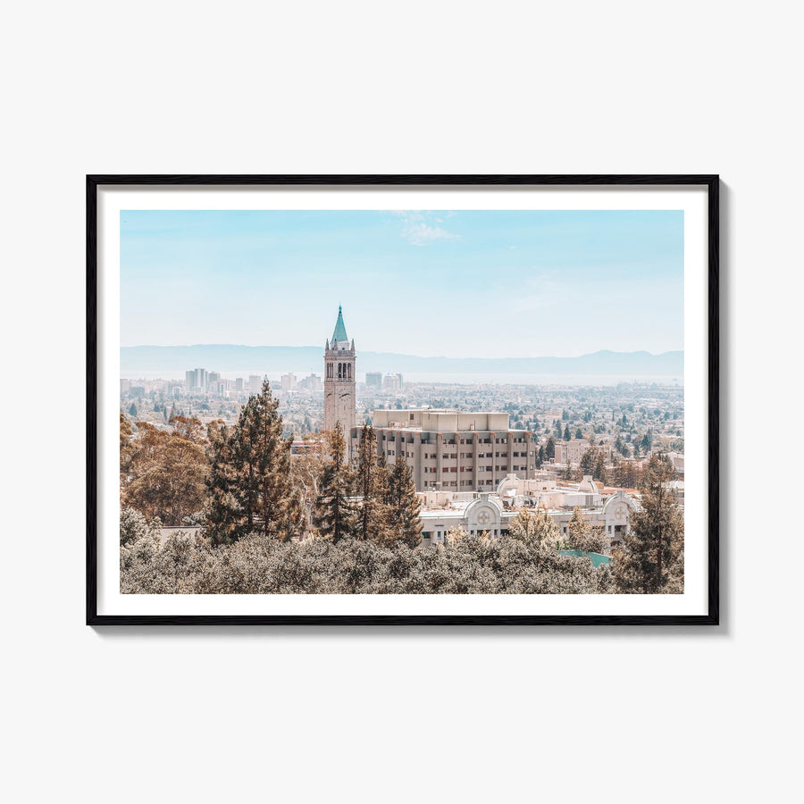Berkeley colorful photo poster of California, USA – horizontal wall art, unframed print shown in interior mockup