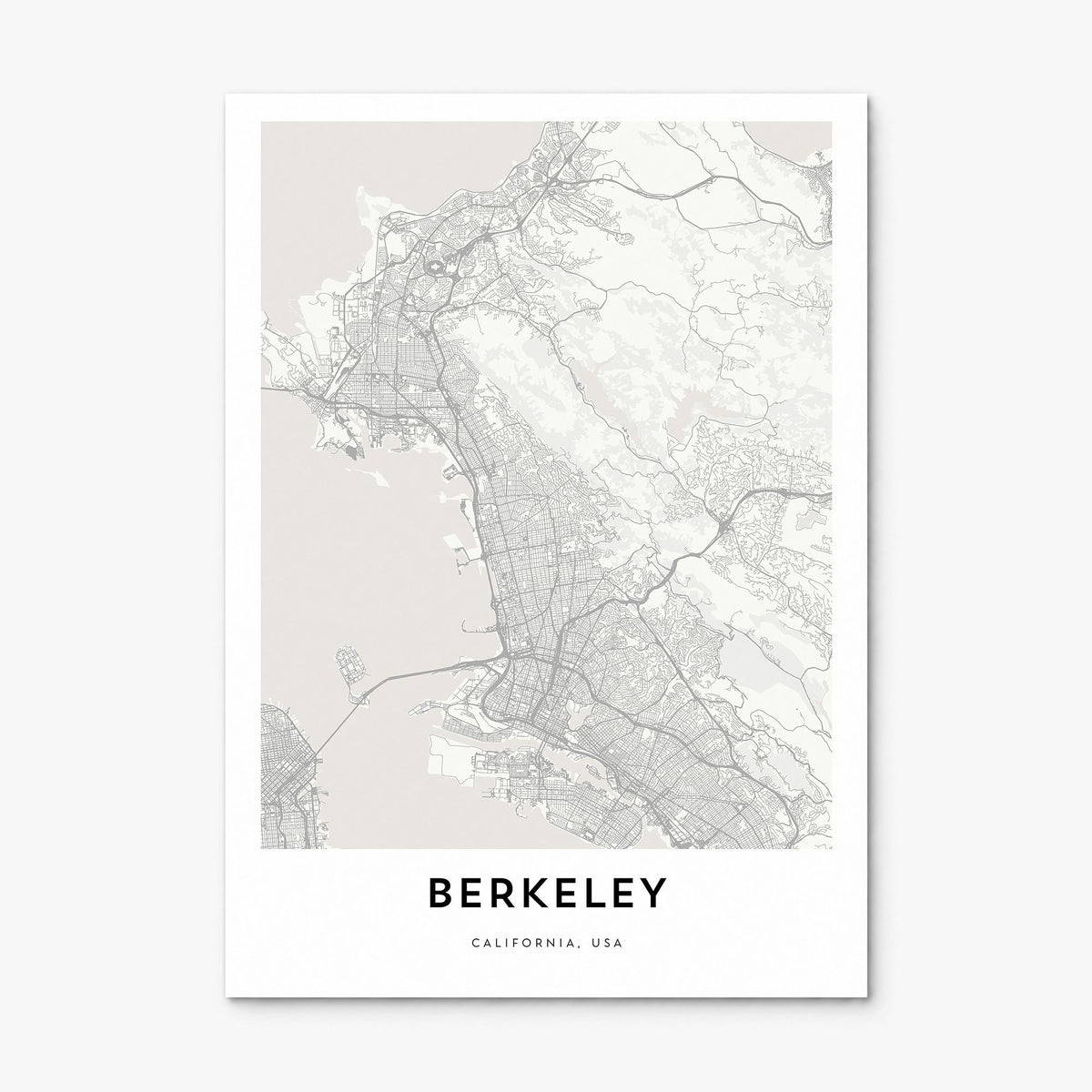 Berkeley Map Poster, print only (unframed)