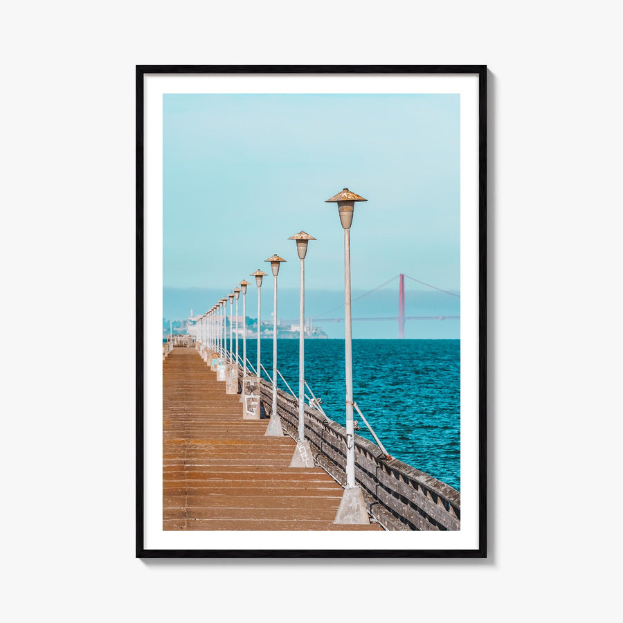 Berkeley no. 3 colorful photo poster of California, USA – vertical wall art, unframed print shown in interior mockup