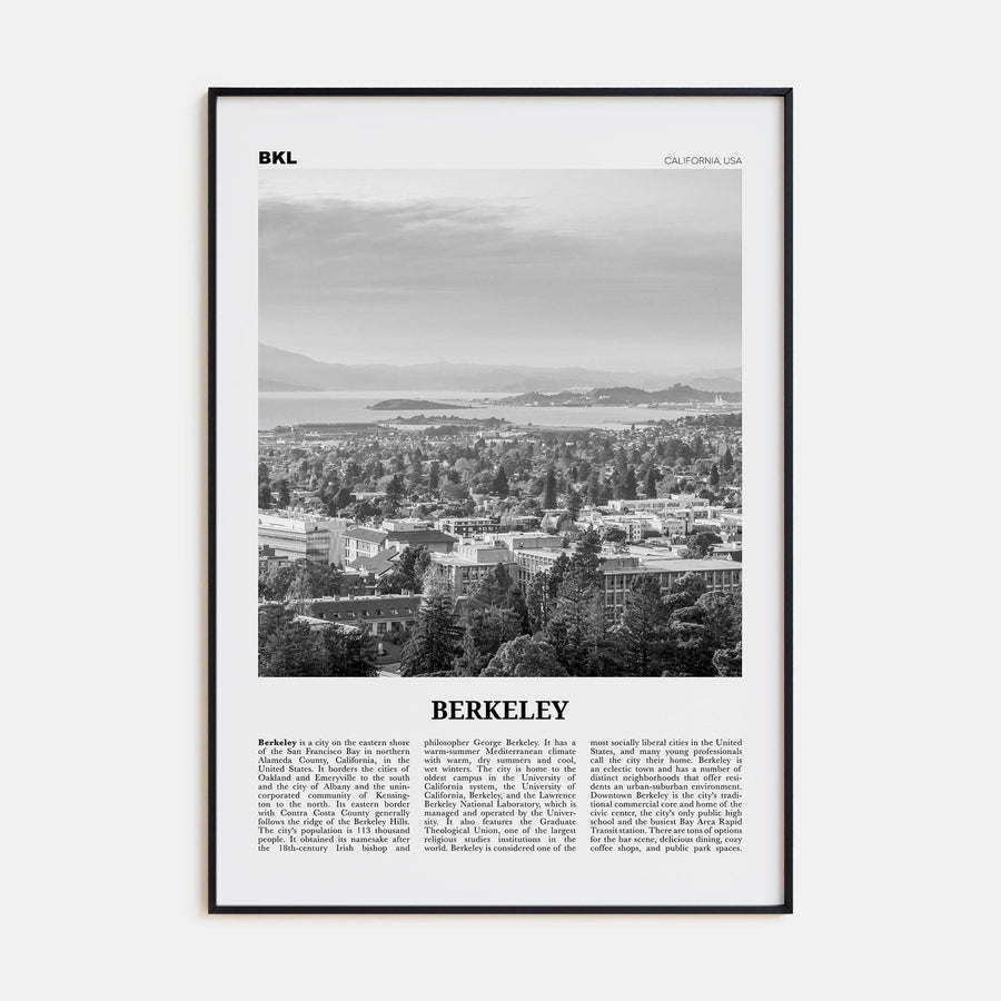 Berkeley Poster None / 8x12 in Nbourhood Travel B&W Poster