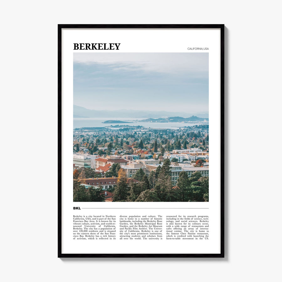 Berkeley Travel Poster, framed poster mockup