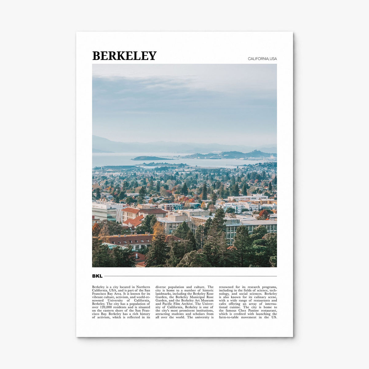 Berkeley Travel Poster, print only (unframed)