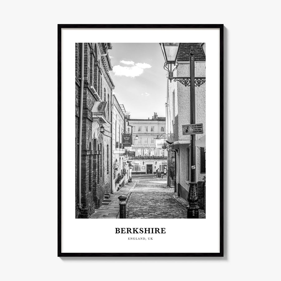 Berkshire, England Classic Poster, framed poster mockup