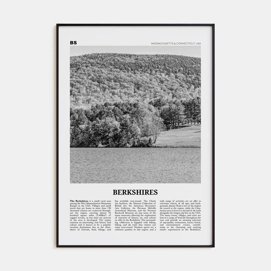 Berkshires Poster None / 8x12 in Nbourhood Travel B&W Poster