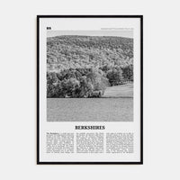 Berkshires Poster Black Wood / 8x12 in Nbourhood Travel B&W Poster