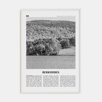 Berkshires Poster White Wood / 8x12 in Nbourhood Travel B&W Poster