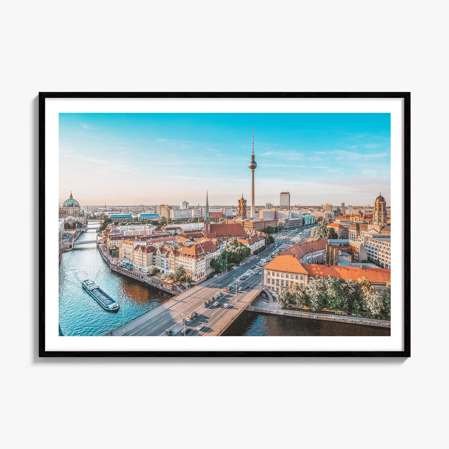 Berlin Photo Poster, framed poster mockup, white border