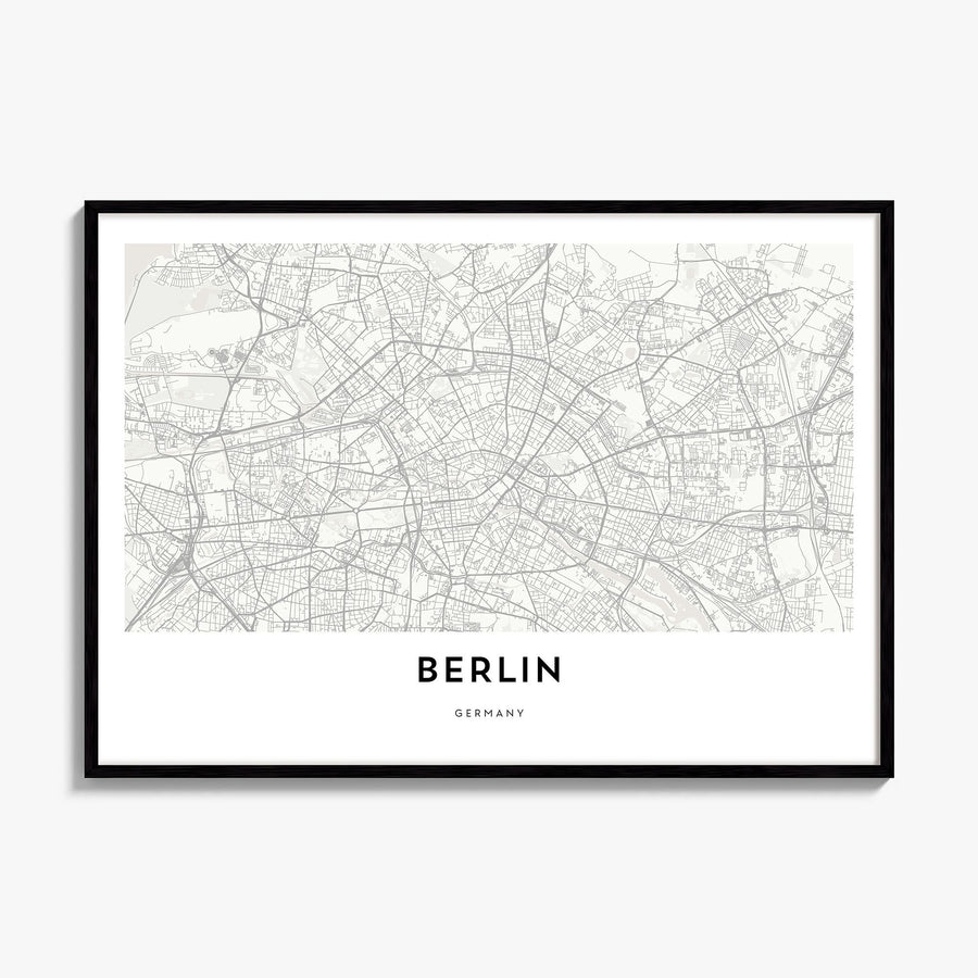 Berlin Map Poster, framed poster mockup