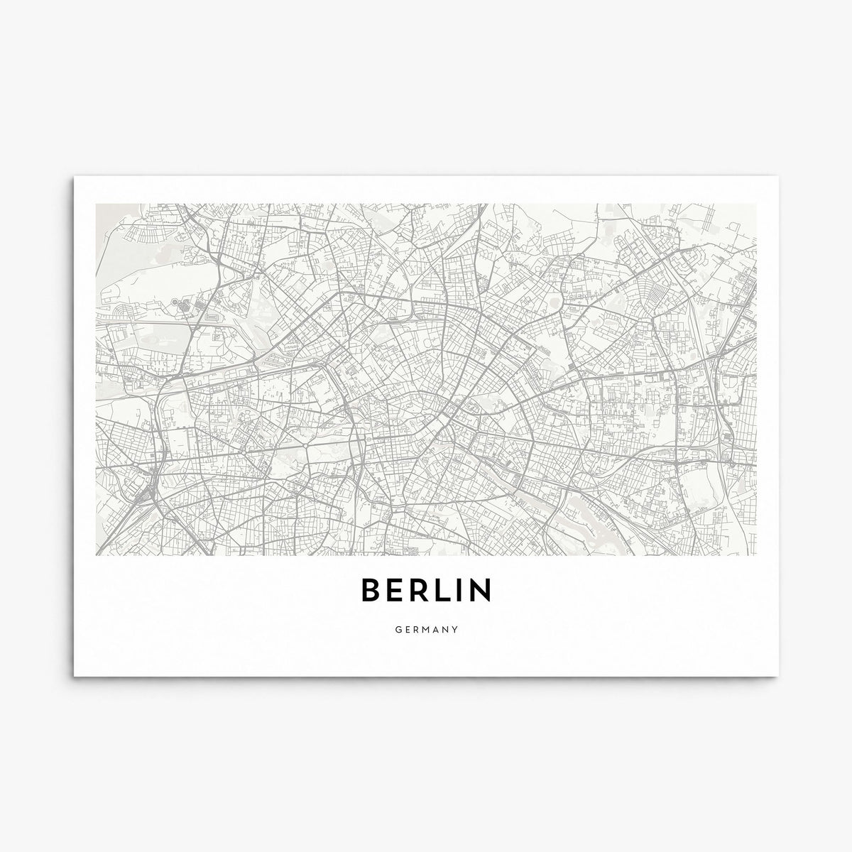 Berlin Map Poster, print only (unframed)